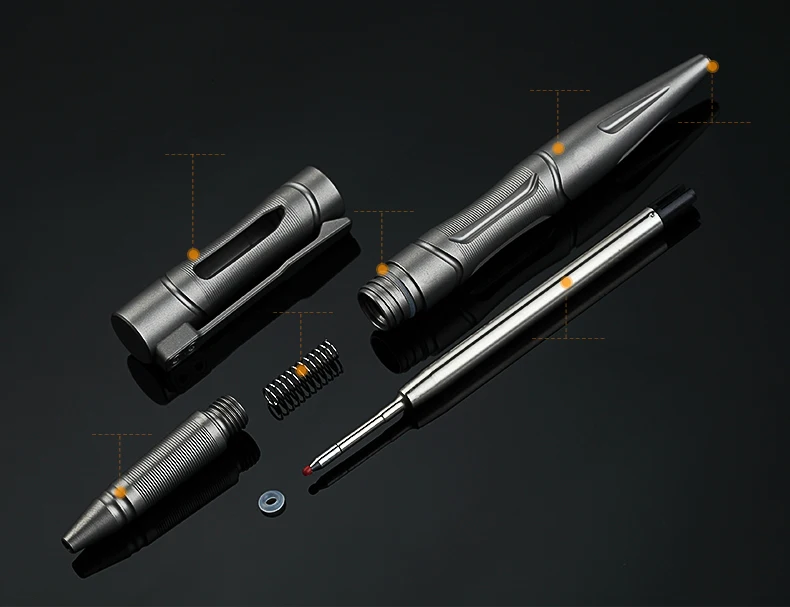 Новая тактическая ручка-карандаш из титанового сплава для самозащиты и выживания с многофункциональной вольфрамовой стальной головкой