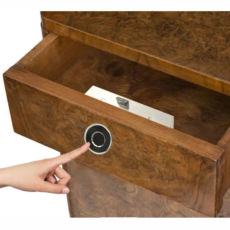 Super Mini Fingerprint Lock For Drawer Cabinet Wardrobe Round