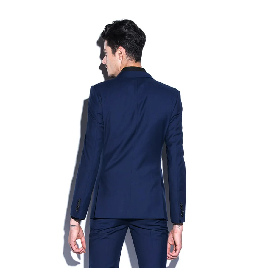 Fashion Business Style Suit Groom Tuxedos Wedding Suit Blazer Men Slim Fit for Men 2 Pcs (Jacket+Pants) High Quality Custom Made