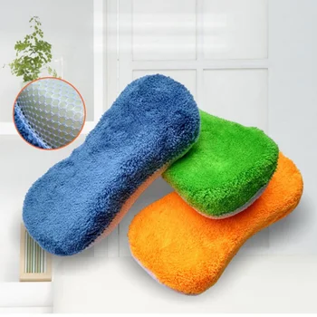 

Microfiber Scratch Free Car Wash Detailing Exterior Interior Sponge Set Honeycomb Car Wash Sponge Cleaning Tool