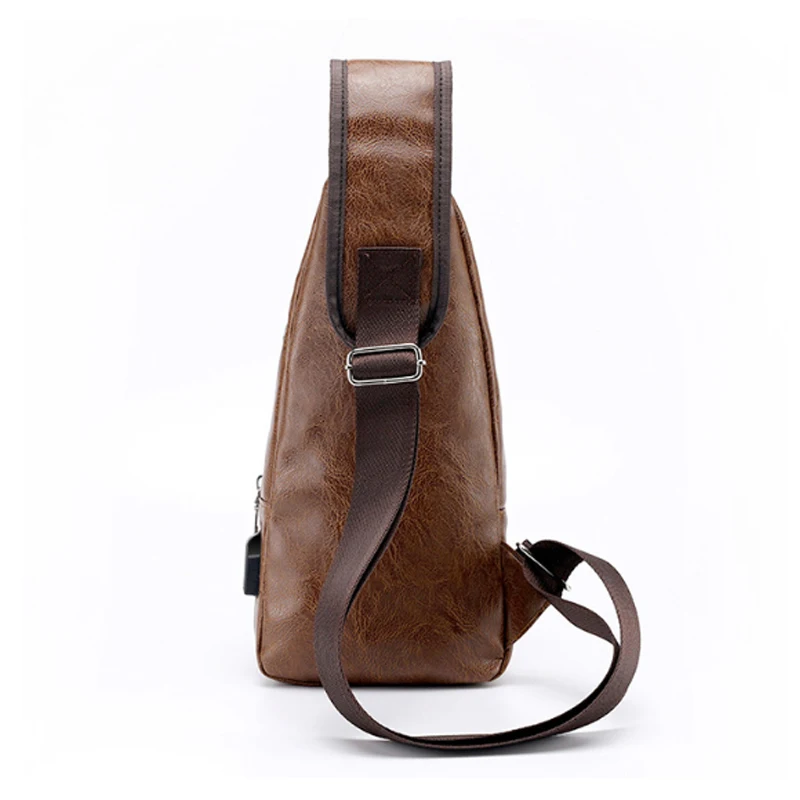 Laamei Crossbody Bags Men Zipper Solid Waist Bag Pu Leather Shoulder Bags Chest Bag USB With Hole Back Handbag Packs Purse Laamei Crossbody Bags Men Zipper Solid Waist Bag Pu Leather Shoulder Bags Chest Bag USB With Hole Back Handbag Packs Purse