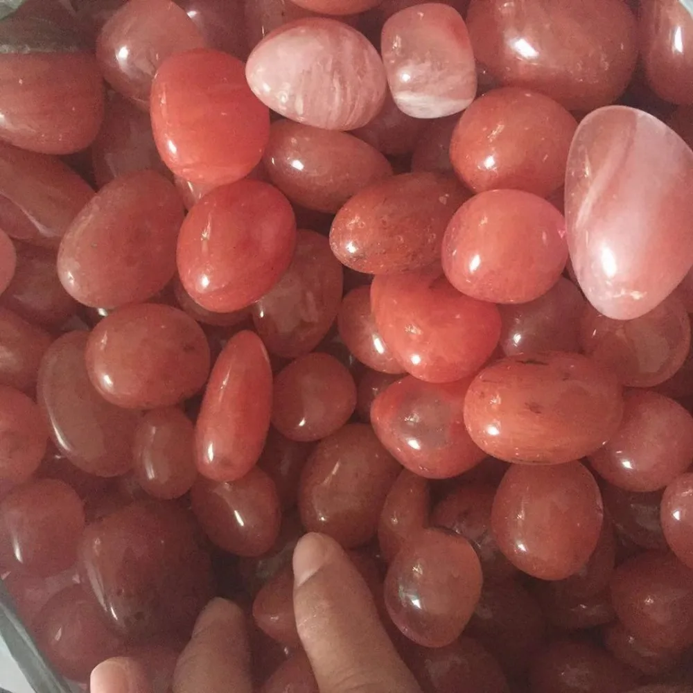 1000 g drop shipping red smelt quartz Crystal gemstone meditation reiki healing nice crystal tumble stone wholesale jewelry | Дом и сад
