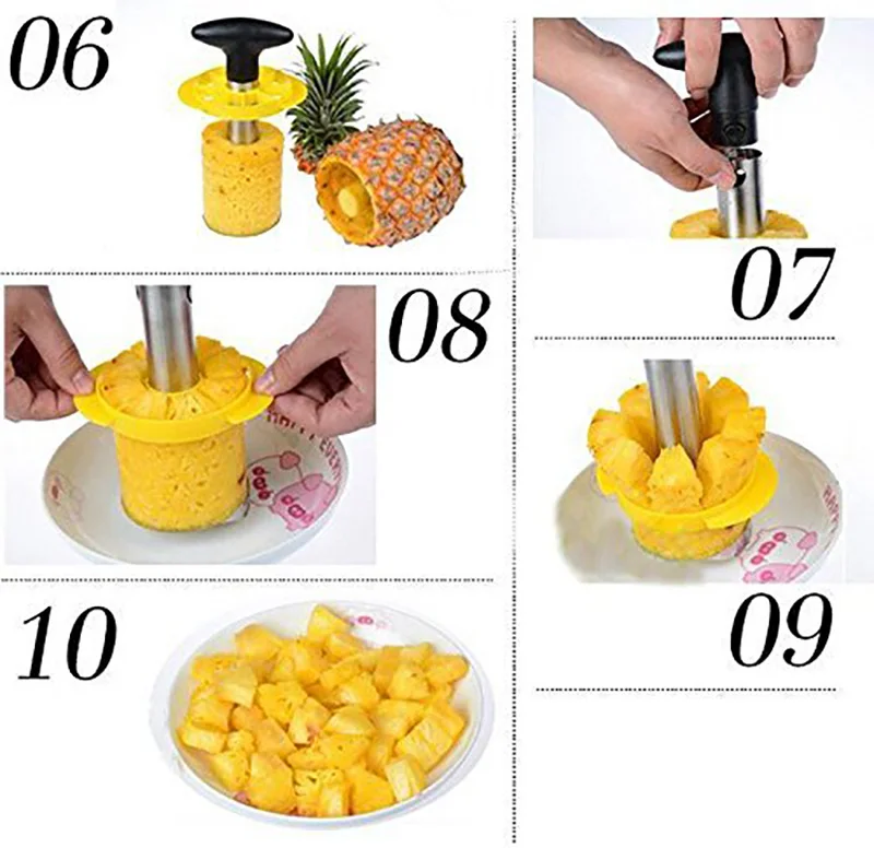 Meijuner нож для ананаса из нержавеющей стали, нож для чистки ананаса, нож для удаления стволов, лезвия для легкого натирания, кухонный гаджет MJ202