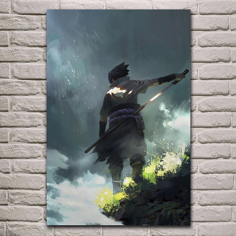 

Home Decoration Canvas Hd Print Painting Anime Modular Pictures Frame 1 Piece Cartoon Naruto Sasuke Poster Living Room Wall Art