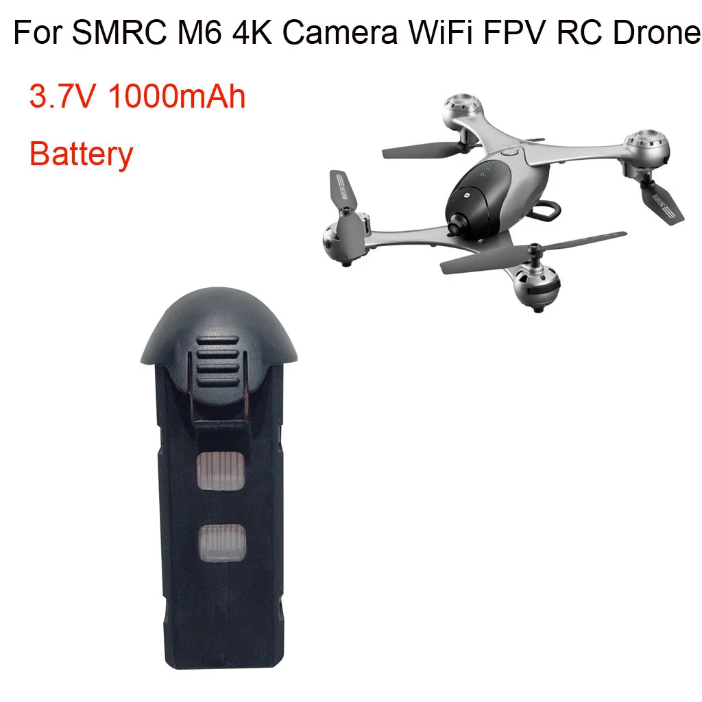 Аккумулятор Lipo высокой емкости для SMRC M6 4K 3 7 в 1000 мА · ч Wi Fi FPV аксессуары дрона