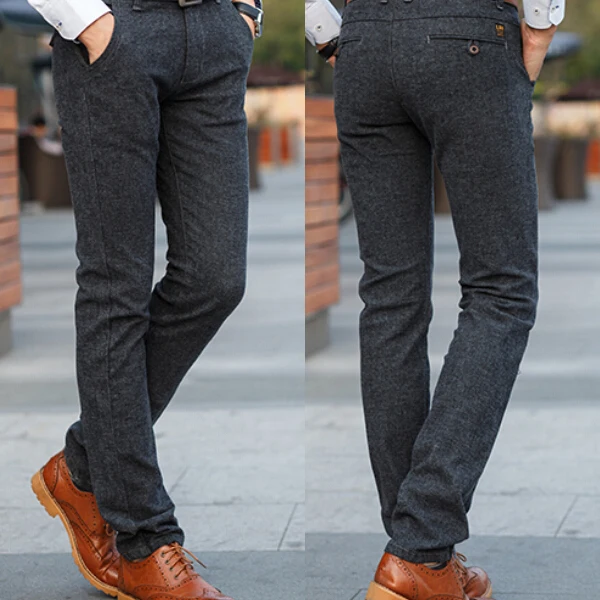 New Men's Slim Fit Casual Business Suit Pants mens Formal