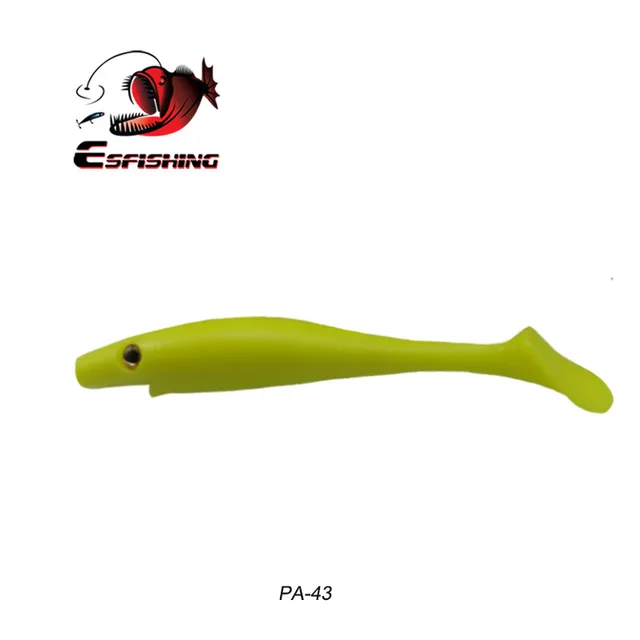 ESFISHING New Hog Shad 100, 125,150,200mm Sea Fishing Silicone Wobbler Soft Baits Paddle Tail Pesca Artificial Fishing Lures PA43