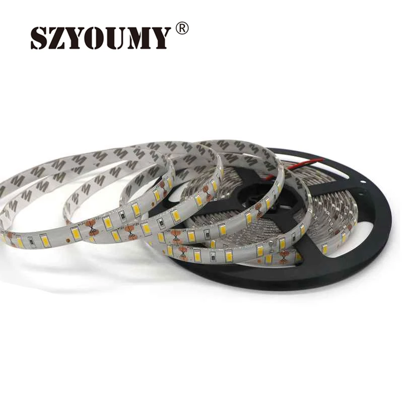 

SZYOUMY 5M 5630 5730 Waterproof Led Tape Ribbon Light DC 12V 300leds Flexible Strip Lighting Brighter Than 3528 5050 Home Deco