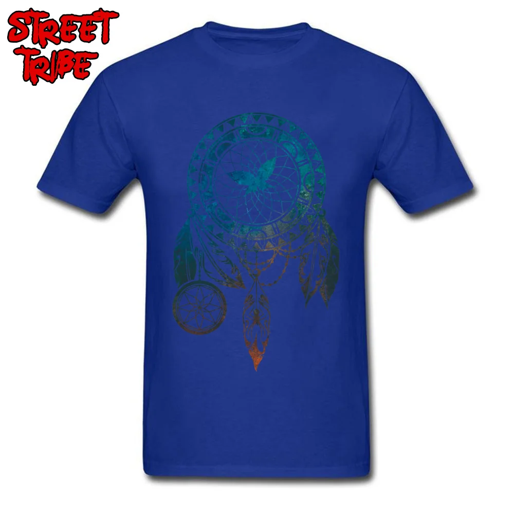  Men Top T-shirts Dream Catcher Design Tops Shirt 100% Cotton O Neck Short Sleeve Europe Tee Shirt Labor Day Drop Shipping Dream Catcher blue