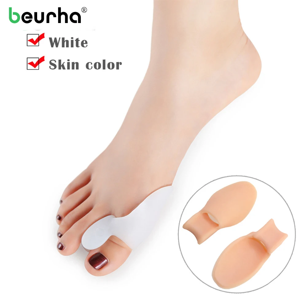 

2PCS=1Pair Women Silicone Bunion Corrector Insole Fashion Toe Spreading Orthotic Insole Cushion Foot Care Tool Gel Hallux Valgus
