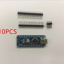 10 шт. Акция Funduino Nano 3,0 Atmega328 контроллер совестимая плата для Arduino модуль разработки PCB плата без портов USB