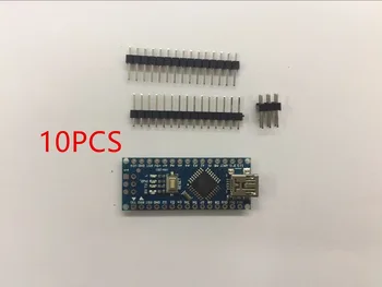 

10PCS Promotion Funduino Nano 3.0 Atmega328 Controller Compatible Board for Arduino Module PCB Development Board without USB.