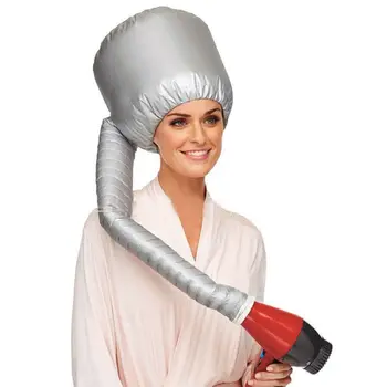 

Hair Dryer Attachment Soft Adjustable Extra Large Hooded Bonnet Stretchable Grip Extended Hose Length