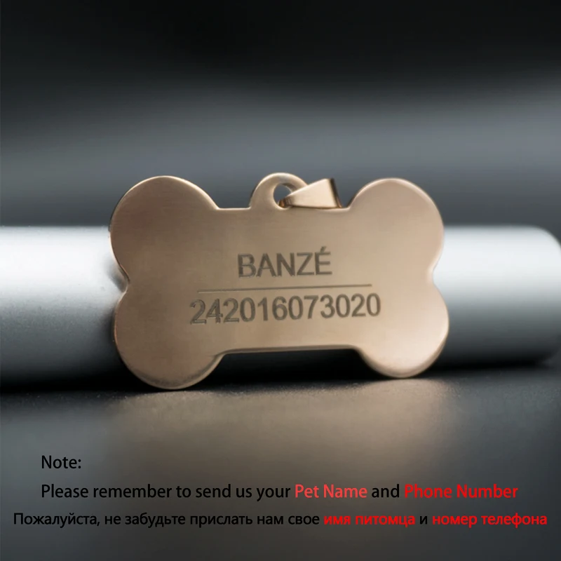 Customized Dog ID Tags Metal Name Tags For Puppies Cat Anti-Lost Pet Nameplate For Dogs Pitbull Cats Engraving fee included 