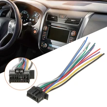 1 Pcs 16Pin Radio Wire Harness Audio Connector Line Replacement  For Pioneer 2350 Car Stereo 6.3 Inch Meet EIA Color Code