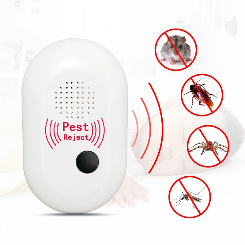

Ultrasonic Pest Repeller Plug in Pest Reject, Electric Pest Control Repellent for Bed Bugs, Cockroach, Rat, Spider, Flea, Ant