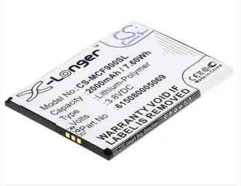 

Cameron Sino 2000mAh battery for MOBISTEL Cynus F9 F9 4G F303-S 615080005069 Mobile, SmartPhone Battery