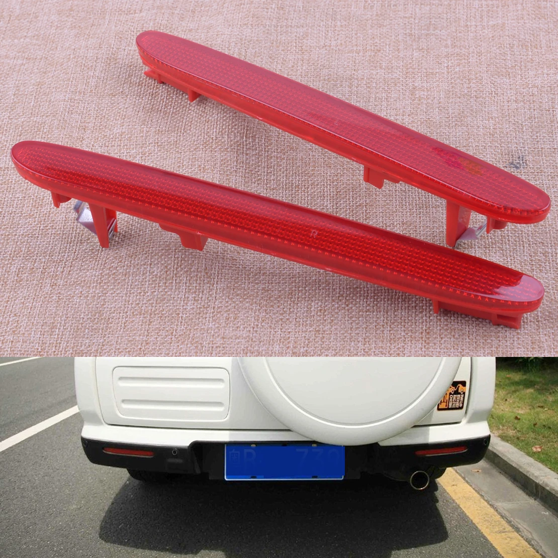 

CITALL 1 Pair Rear Left & Right Reflector Light Bumper Face Bar Tail Brake Parking Warning Lamp For Honda CRV Element TSX