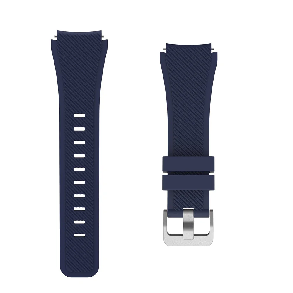 22 мм ремешок для samsung gear S3 Frontier классические часы силиконовый браслет спортивные силиконовые полосы ремешок для samsung Galaxy Watch 46 мм - Цвет ремешка: Dark Blue