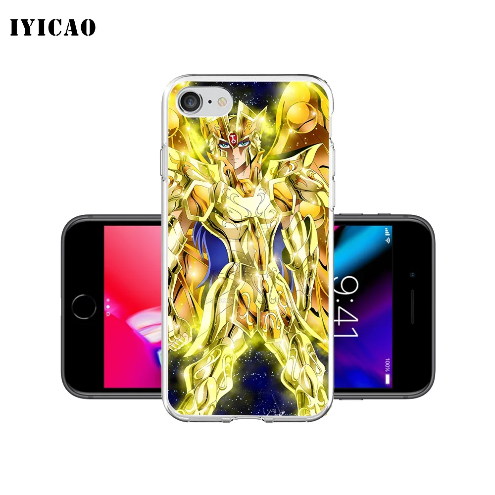 IYICAO мультфильм Saint Seiya Мягкий силиконовый чехол для телефона iPhone X XR XS MAX 6 6s 7 8 Plus 5 5S