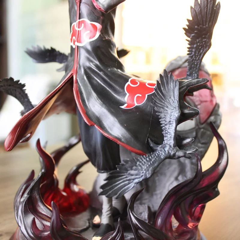 Аниме Naruto Shippuden Itachi ПВХ фигурка GK Учиха Итачи с вороной Коллекционная модель игрушки 28 см