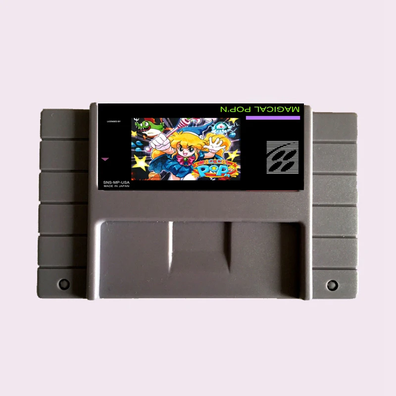

High Quality 16 Bit Magical Pop'n NTSC Big Gray Game Card For USA Version Game Player