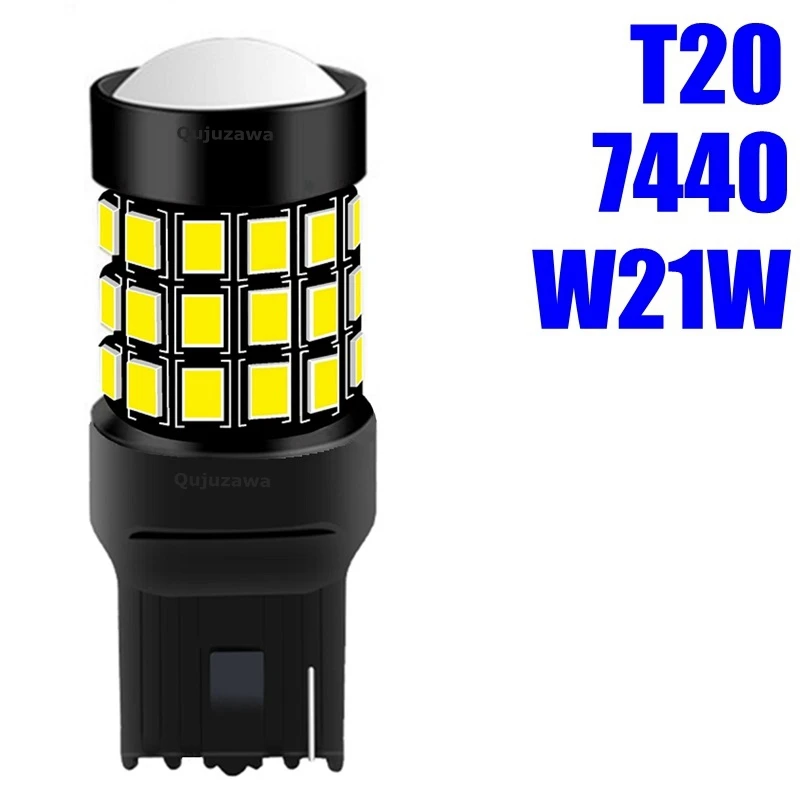 2 шт. 1156 P21W BA15S 1157 P21/5 Вт BAY15D T20 W21W 7440 W21/5 Вт 7443 BAU15S светодиодный автомобильный резервный лампы авто тормоз светильник Поворотная сигнальная лампа - Испускаемый цвет: T20 7440