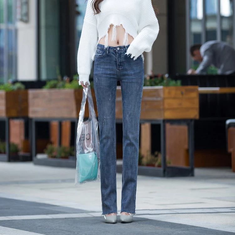 2018 Plus Size Jeans Woman Autumn Long Jeans For Tall Women Cotton Denim Women 7XL Jeans Mujer Vintage Big Size Women Jeans