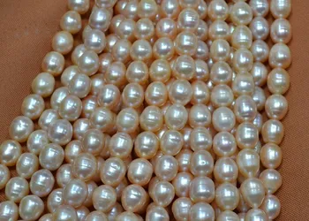 

FREE SHIPPING Wholesale 11-12mm Natural Freshwater Pearl Necklace String, Pearl Strand 38cm Long, 3 Color for you to choose