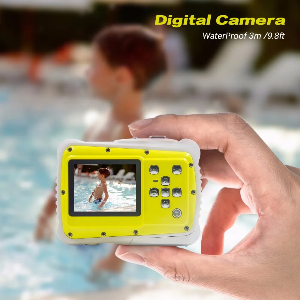 

2.0" LCD 720P HD Mini Digital Camera 5MP 3M Waterproof Portable Camcorder Best Gift for Kids