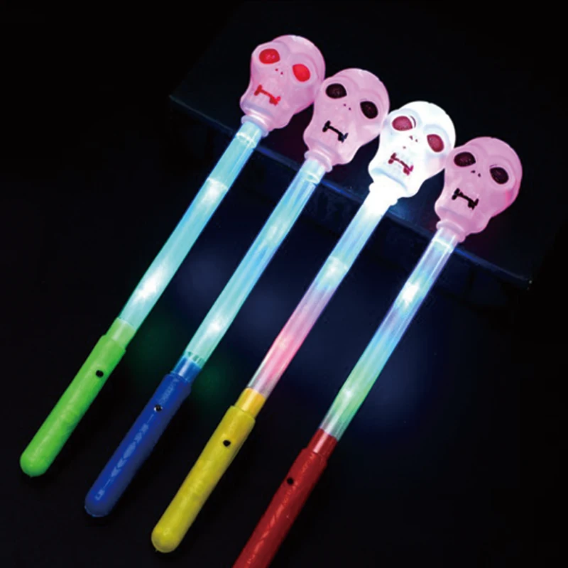led party glow sticks Halloween Toy with LED Light Pumpkin Ghost Plastic led Stick Halloween Costume Glow Party Supplies Decor (3)