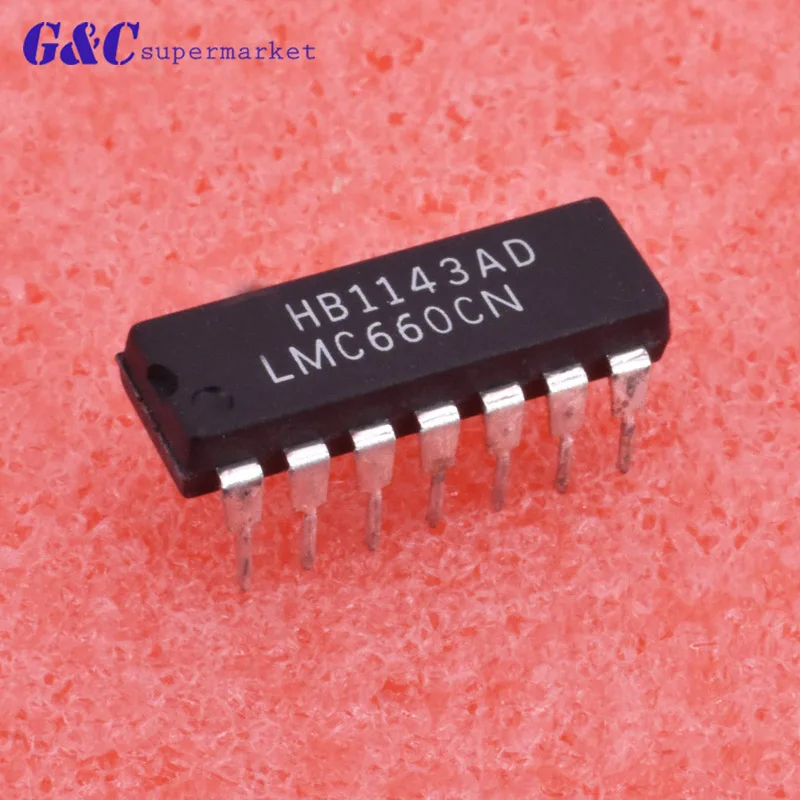 

5/10PCS LMC660CN DIP-14 LMC660 CMOS NSC Quad Operational Amplifier IC US