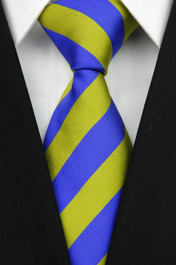 NT0080 Wholesale Blue Green Stripe Smooth Colors Jacquard Woven Classic