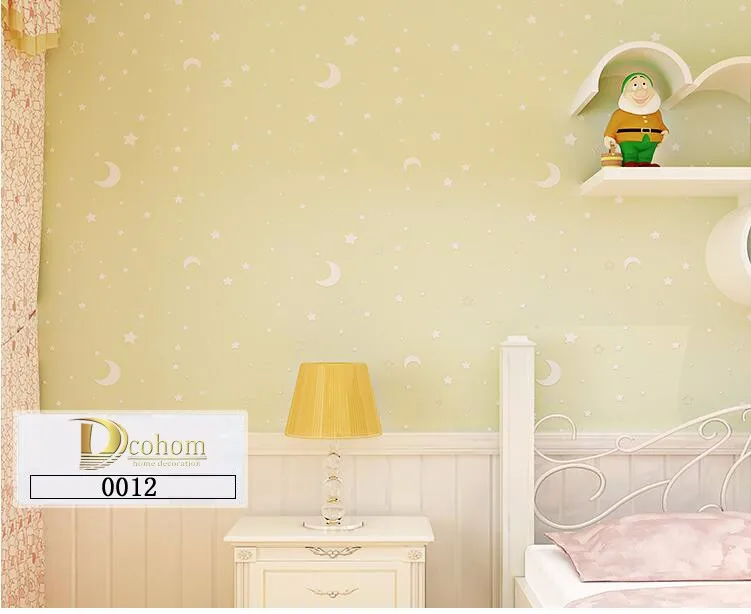 3D светящиеся звезды и луна для мальчиков и девочек, обои для спальни для стен, Звездные тематические обои, домашний декор для детской комнаты