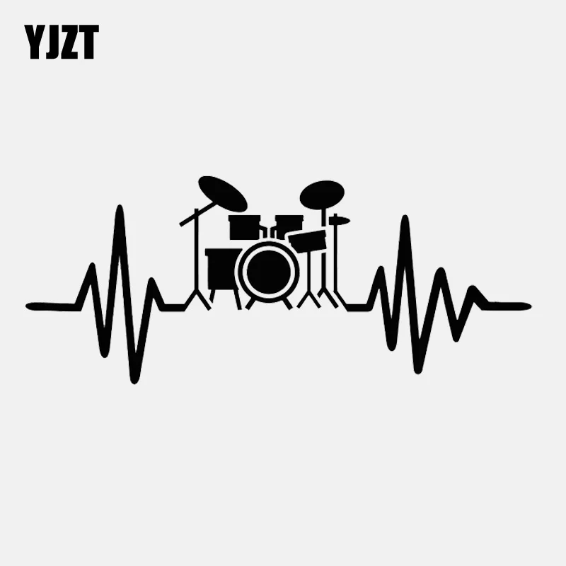 YJZT 15 1 см * 6 2 набор барабанов для музыкантов рок музыки Lover Виниловая наклейка