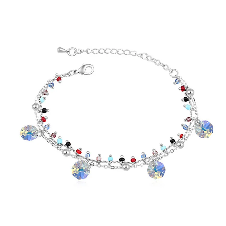 

Bohemian Charm Bracelets Made with Austria ELements Crystals from Austria Multi Layer Hand Chain Women Jewelry