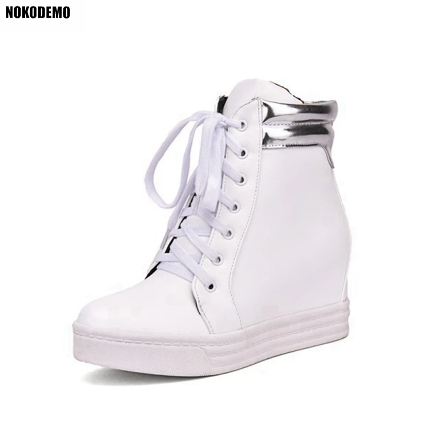 white wedge trainers womens