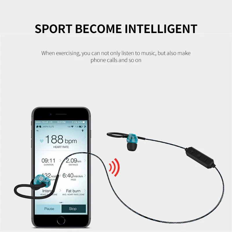 Langsdom BS80 Спортивные Bluetooth наушники с микрофоном беспроводная гарнитура для