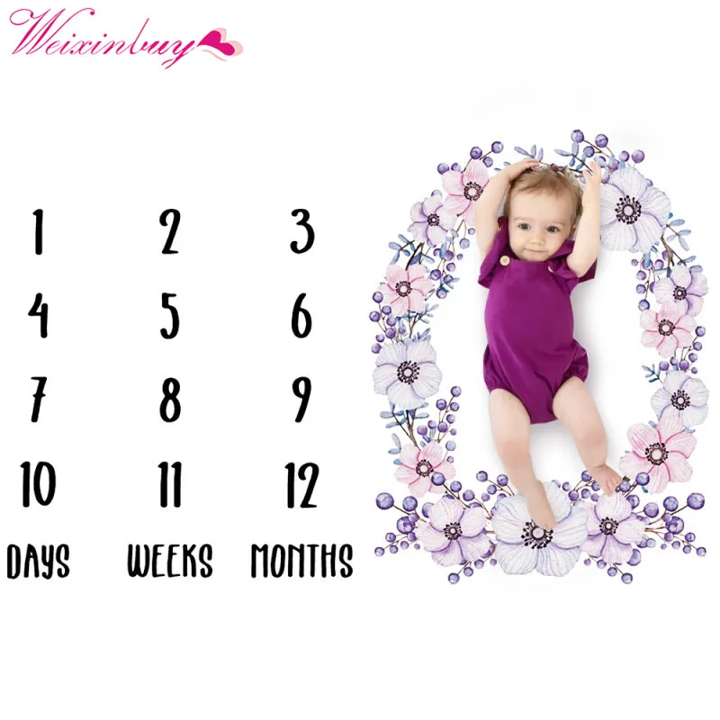 

Baby Blankets Wrap Newborn Photography Props Blanket Fashion Bathing Towels Flower Printed Cute Soft Blanket DIY