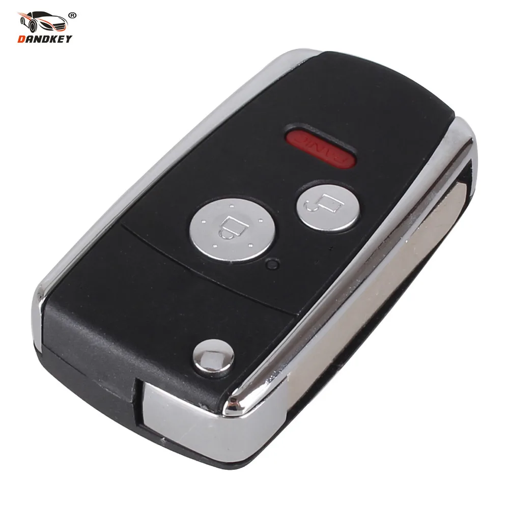 

DANDKEY 2+Panic Buttons Modified Flip Folding Remote Key Shell for HONDA ACCORD CRV CIVIC ODYSSEY Pilot