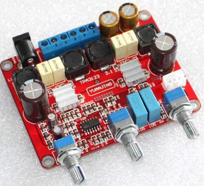 DC12-24V 2 * 25W + 50W TL074 TPA3123 2.1-channel Digital Subwoofer Amplifier Board Potentiometer | Электроника