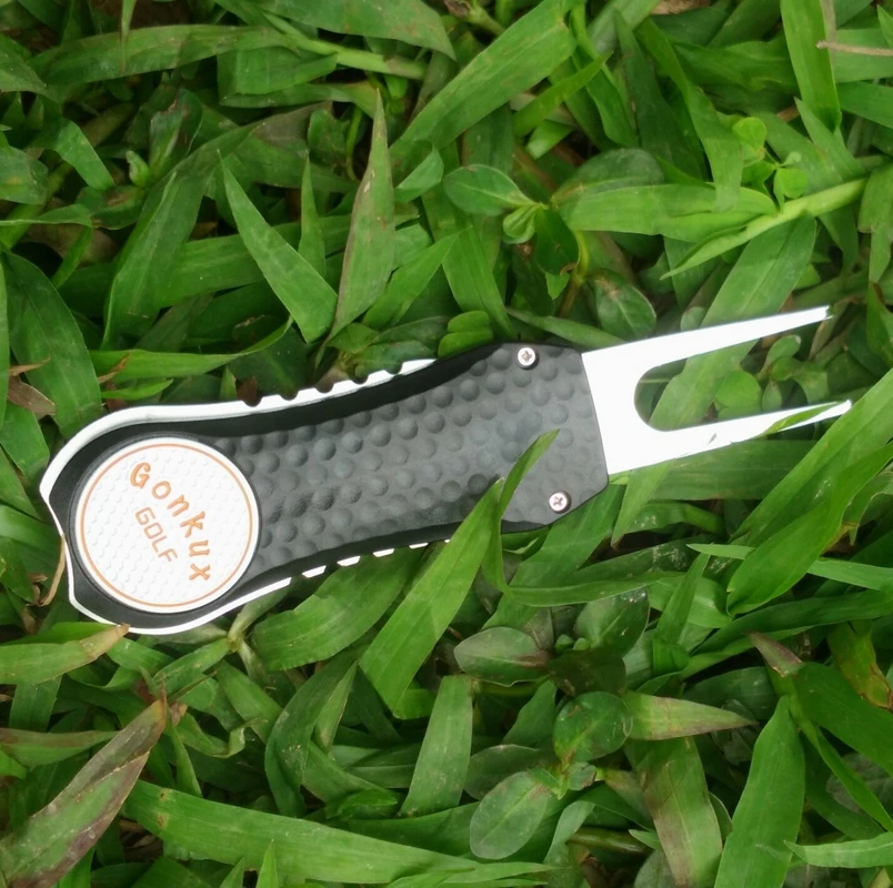 Gonkux Golf Divot Repair Switchblade Tool Golf Accessories Blackin