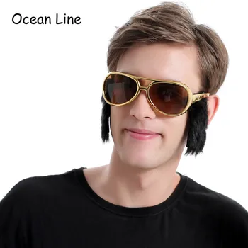 

Funny Elvis Goggles Costume Glasses with Sideburns Rock and Roll Mask Party Favors Accessories Festive Party Supplies Decoration