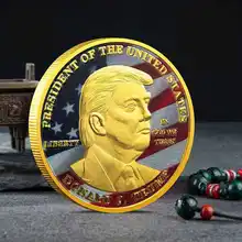 Президент Дональд Трамп инаугурационная позолоченная памятная Новая Монета Золото и серебро