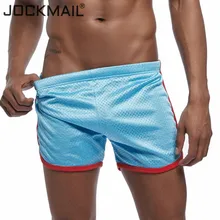 JOCKMAIL сетчатые дышащие быстросохнущие сексуальные мужские пляжные шорты спортивная одежда шорты для геев фитнес тренировки размера плюс M-3XL