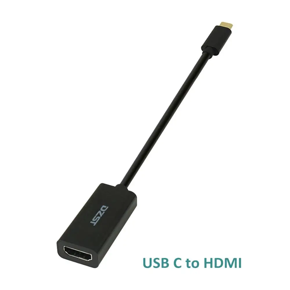 Dzlst Тип usb C адаптер Портативный к HDMI VGA Displayport Mini DP 4 К 60 Гц конвертер брелок для MacBook samsung S9/S8 USB C концентратора - Цвет: USB C to HDMI