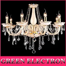 Европейский пастырской кристалл Люстра Средиземноморский Освещение в гостиную Ресторан Спальня кристалл лампы современный Освещение светильники