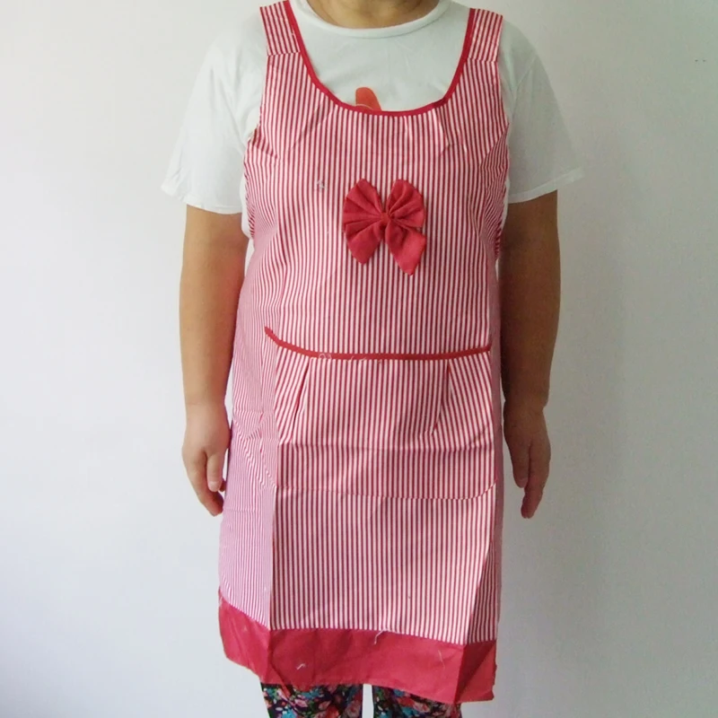

New arrival 1Pcs cotton apron big size with butterfly column bar Red color with edge