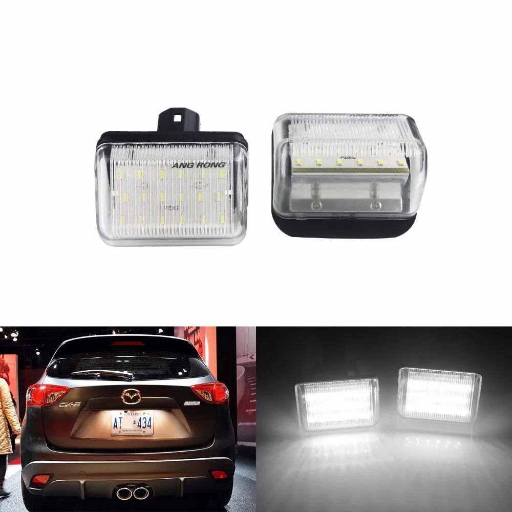 ANGRONG 2x LED License Number Plate Light For Mazda 6 CX 5 CX 7