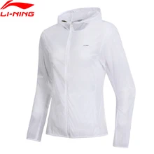 Li-Ning женские куртки для бега, Стандартная посадка, нейлон, дышащая подкладка, с капюшоном, спортивные пальто AFDN406 WWF904